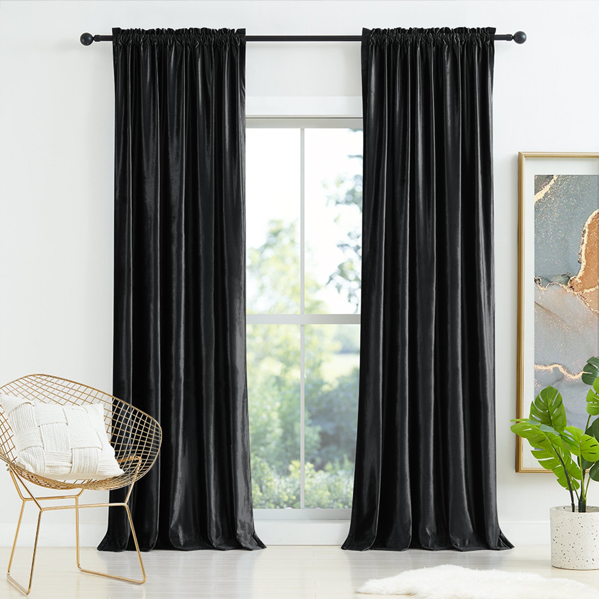Custom Crystal Velvet Curtains | Luxury Thermal Insulated Drapes