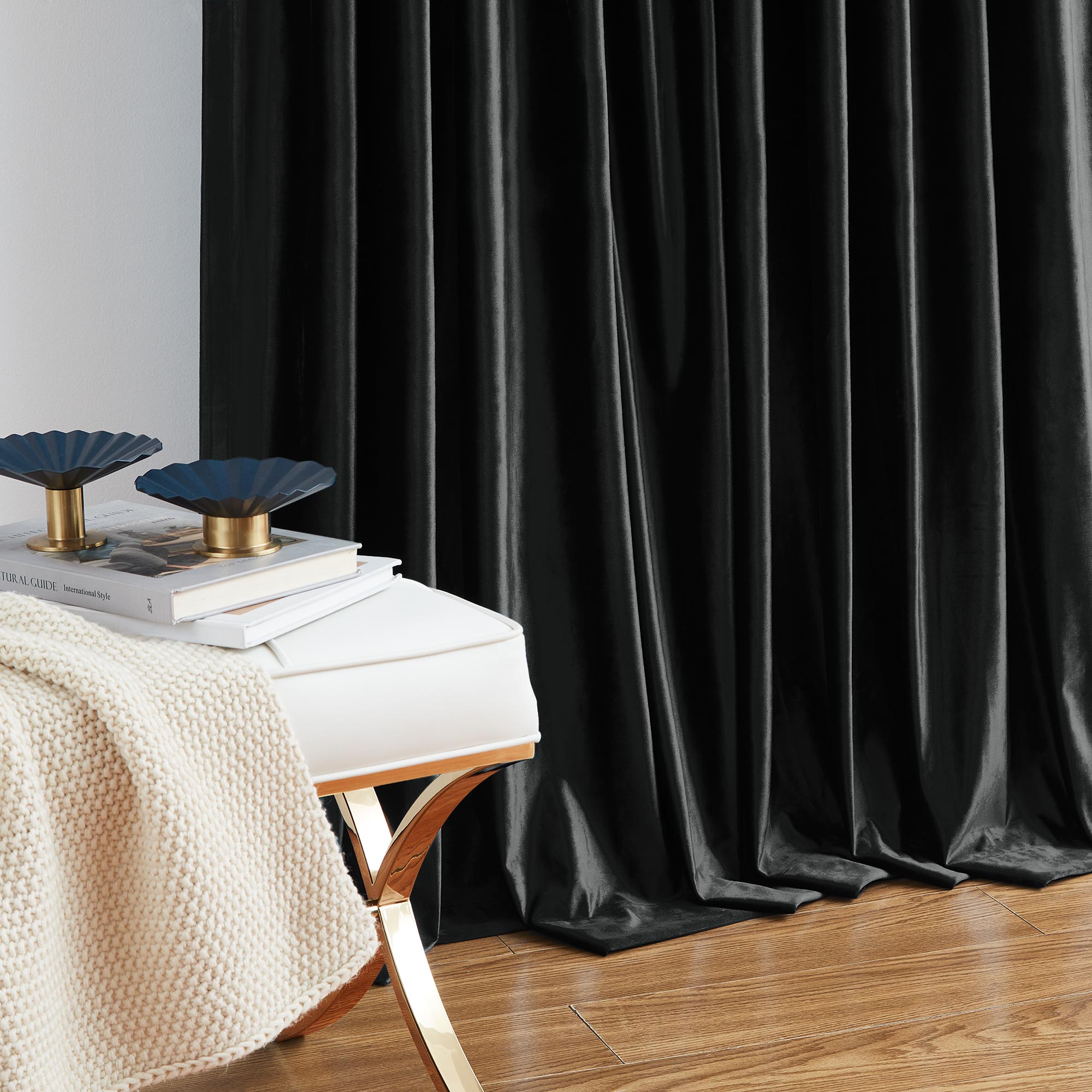 Custom Crystal Velvet Curtains | Luxury Thermal Insulated Drapes